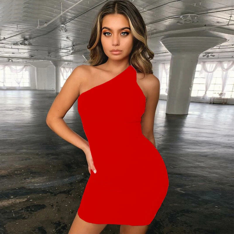 Robe Sexy d'Été – Mini Robe Dos Nu Asymétrique Jaune pour Soirée & Club