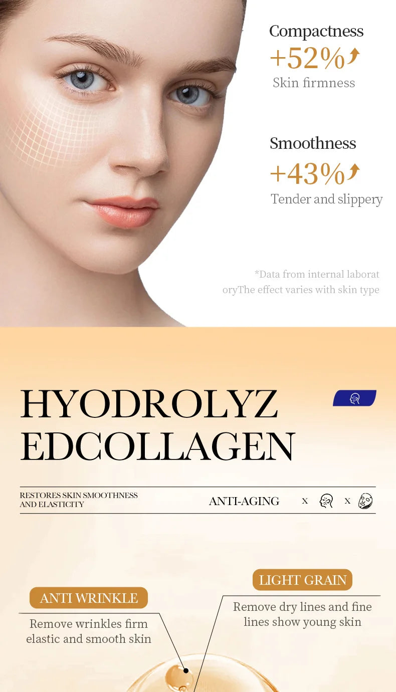 Masque Visage Collagène 10 pcs – Anti‑Rides, Éclat & Fermeté Coréens