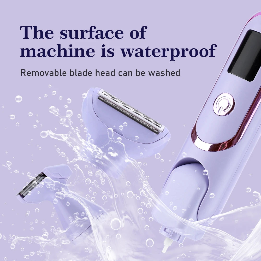 Rasoir Électrique 5 en 1 Femme – Épilateur Rechargeable et Indolore
